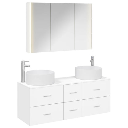 Set di mobili per il bagno 4 pz Bianco | homemem39