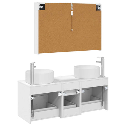 Set di mobili per il bagno 4 pz Bianco | homemem39