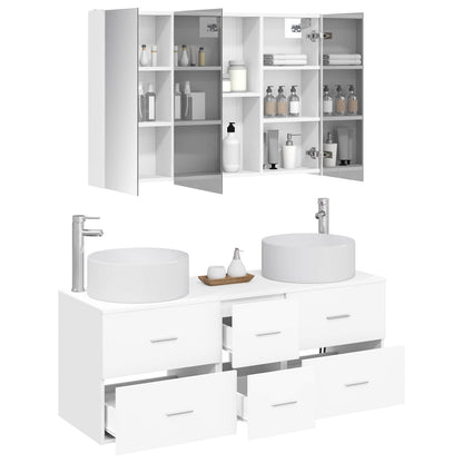 Set di mobili per il bagno 4 pz Bianco | homemem39