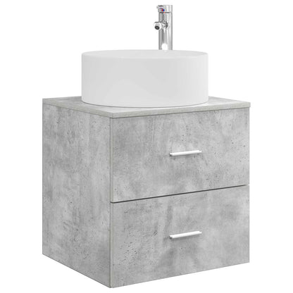 Set di mobili per il bagno 4 pz Grigio Cemento | homemem39