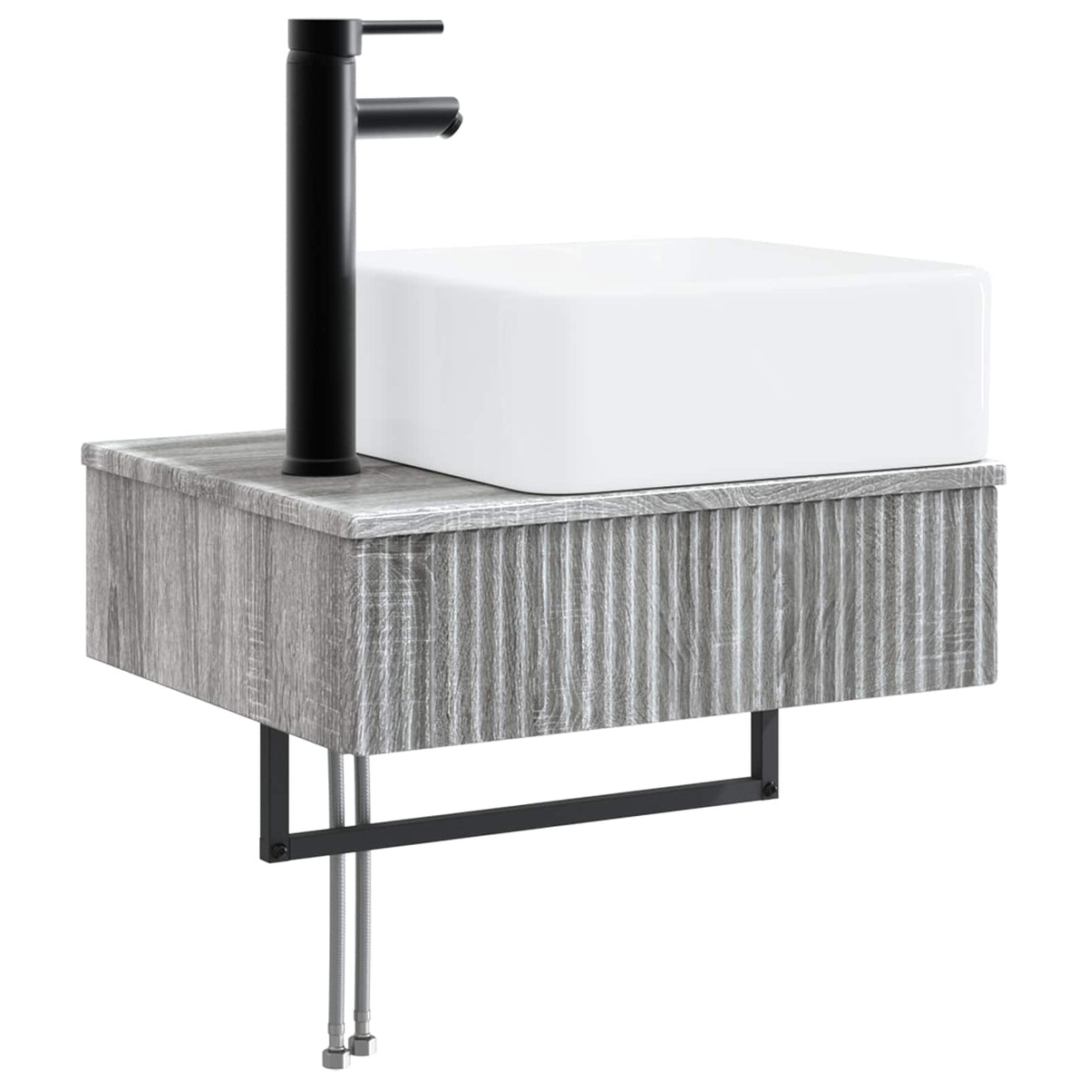 Set di mobili per il bagno 6 pz Sonoma grigio | homemem39