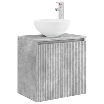 Set di mobili per il bagno 6 pz Grigio Cemento | homemem39