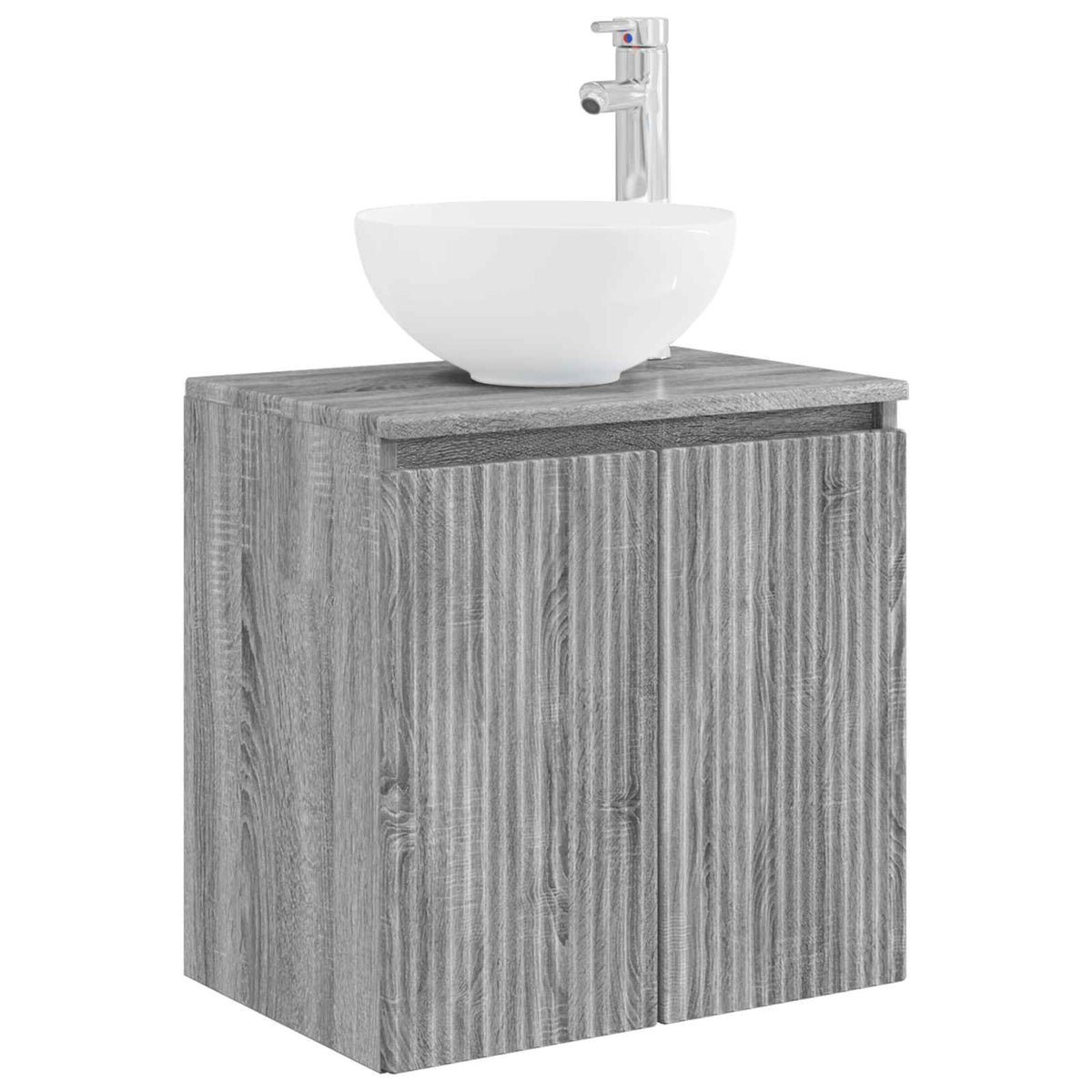 Set di mobili per il bagno 6 pz Sonoma grigio | homemem39