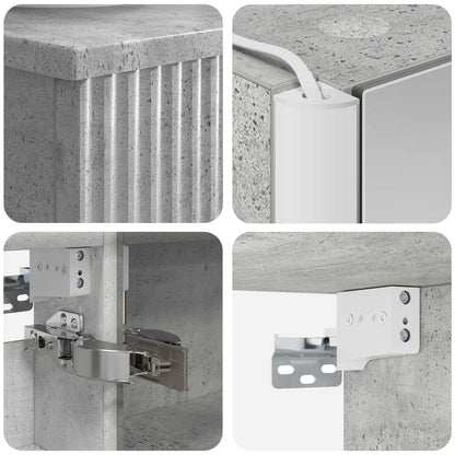 Set di mobili per il bagno 6 pz Grigio Cemento | homemem39
