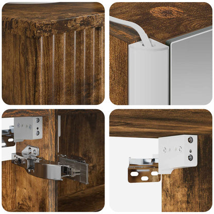 Set di mobili per il bagno 6 pz Rovere Fumo | homemem39