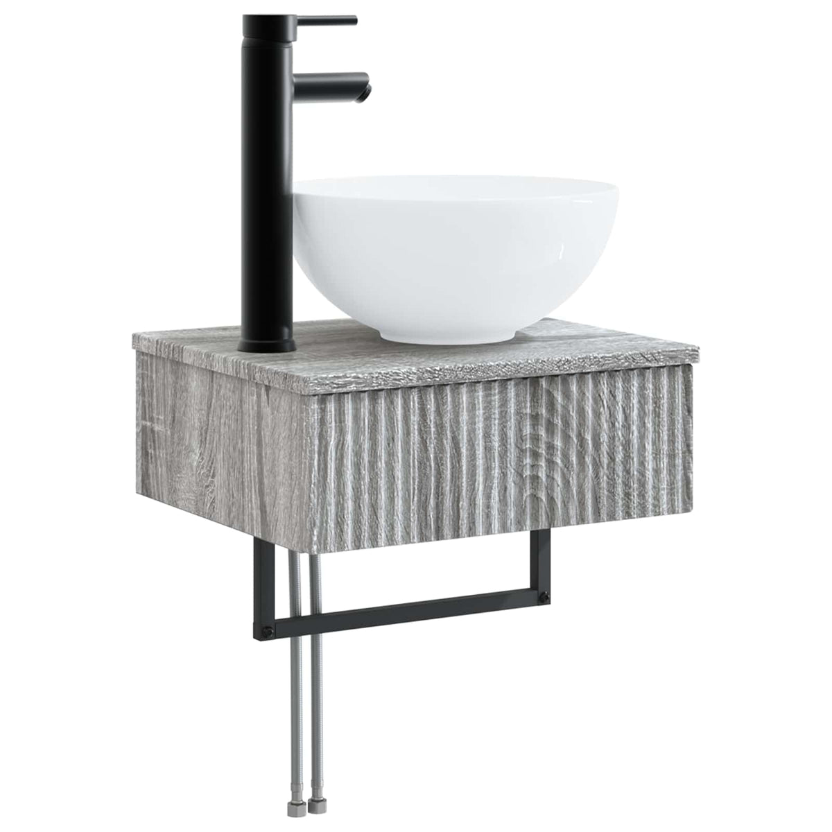 Set di mobili per il bagno 6 pz Sonoma grigio | homemem39