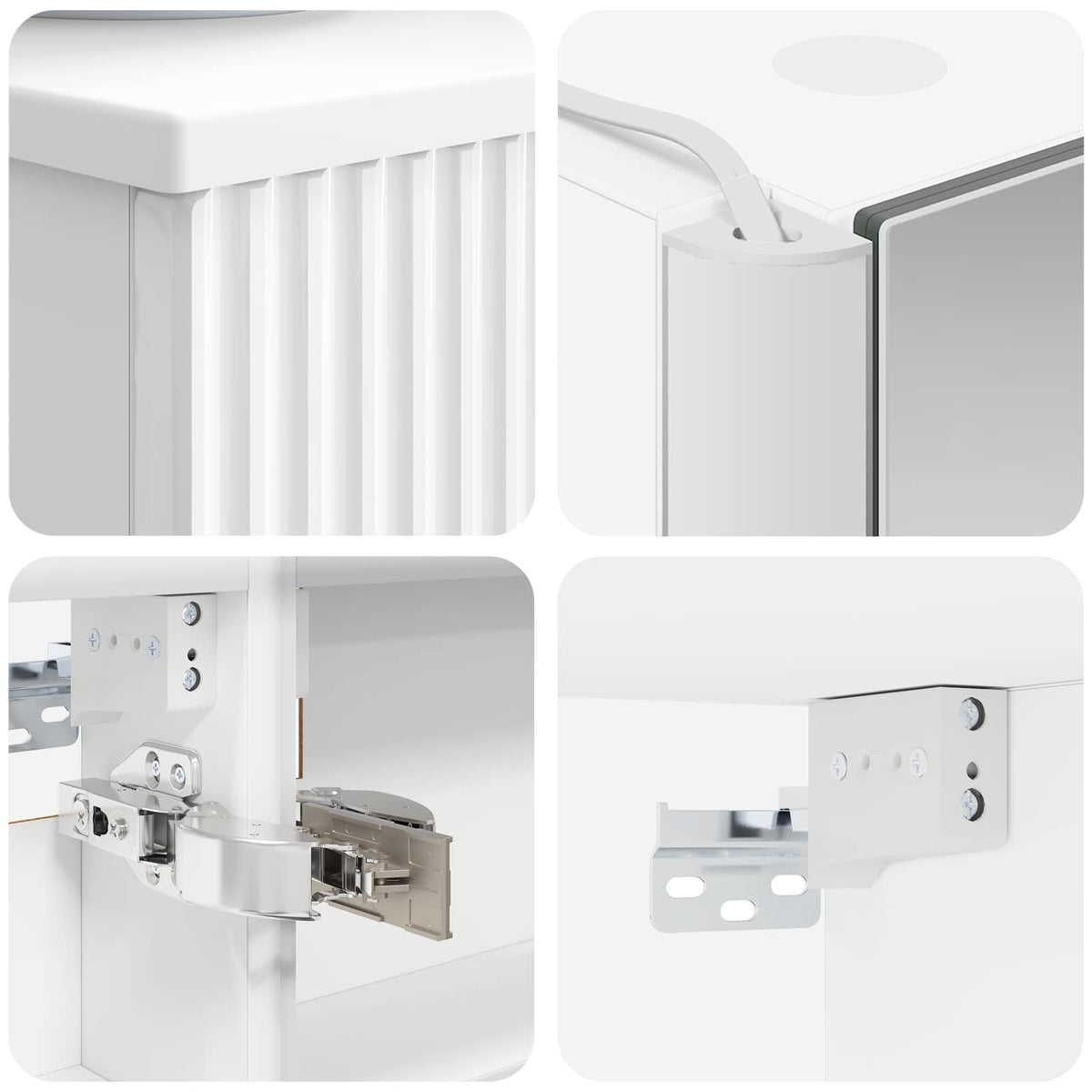 Set di mobili per il bagno 6 pz Bianco | homemem39