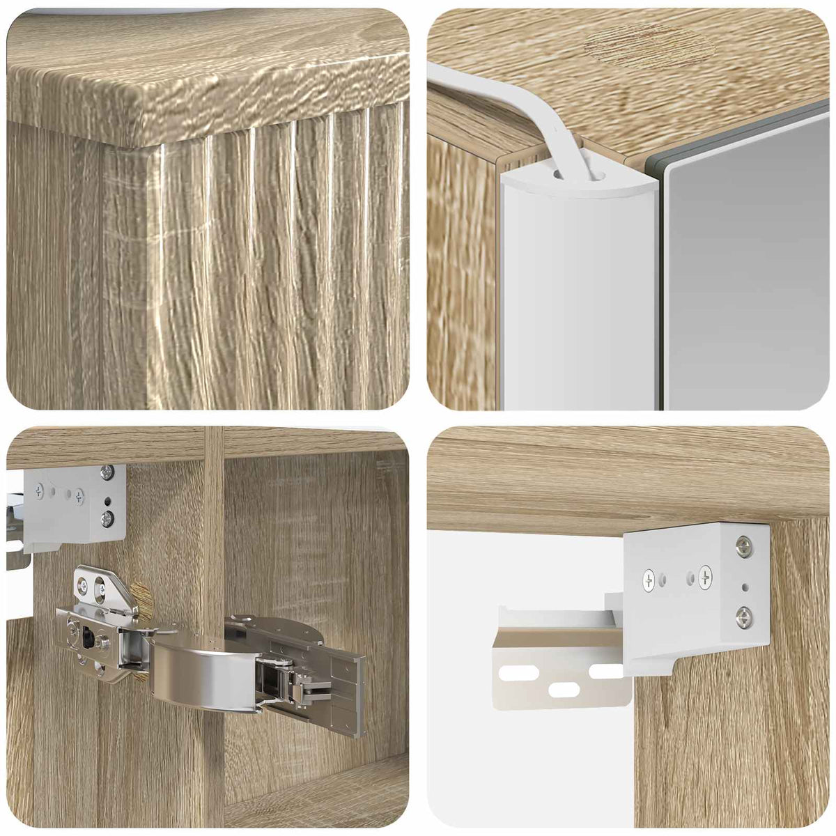 Set di mobili per il bagno 6 pz Rovere Sonoma | homemem39