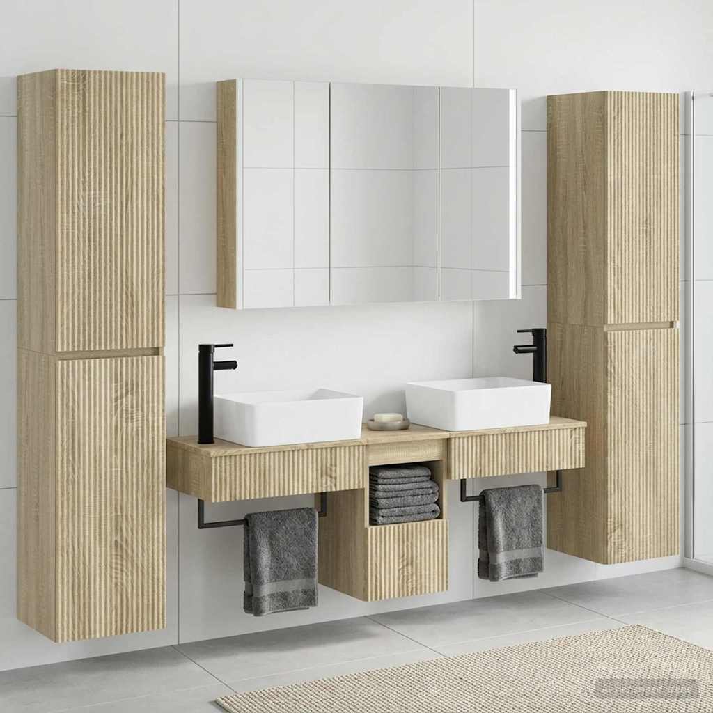 Set di mobili per il bagno 6 pz Rovere Sonoma | homemem39