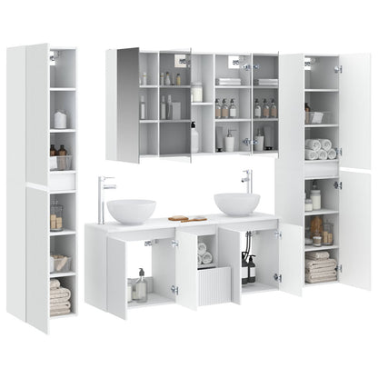 Set di mobili per il bagno 6 pz Bianco | homemem39