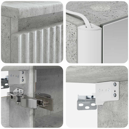 Set di mobili per il bagno 6 pz Grigio Cemento | homemem39