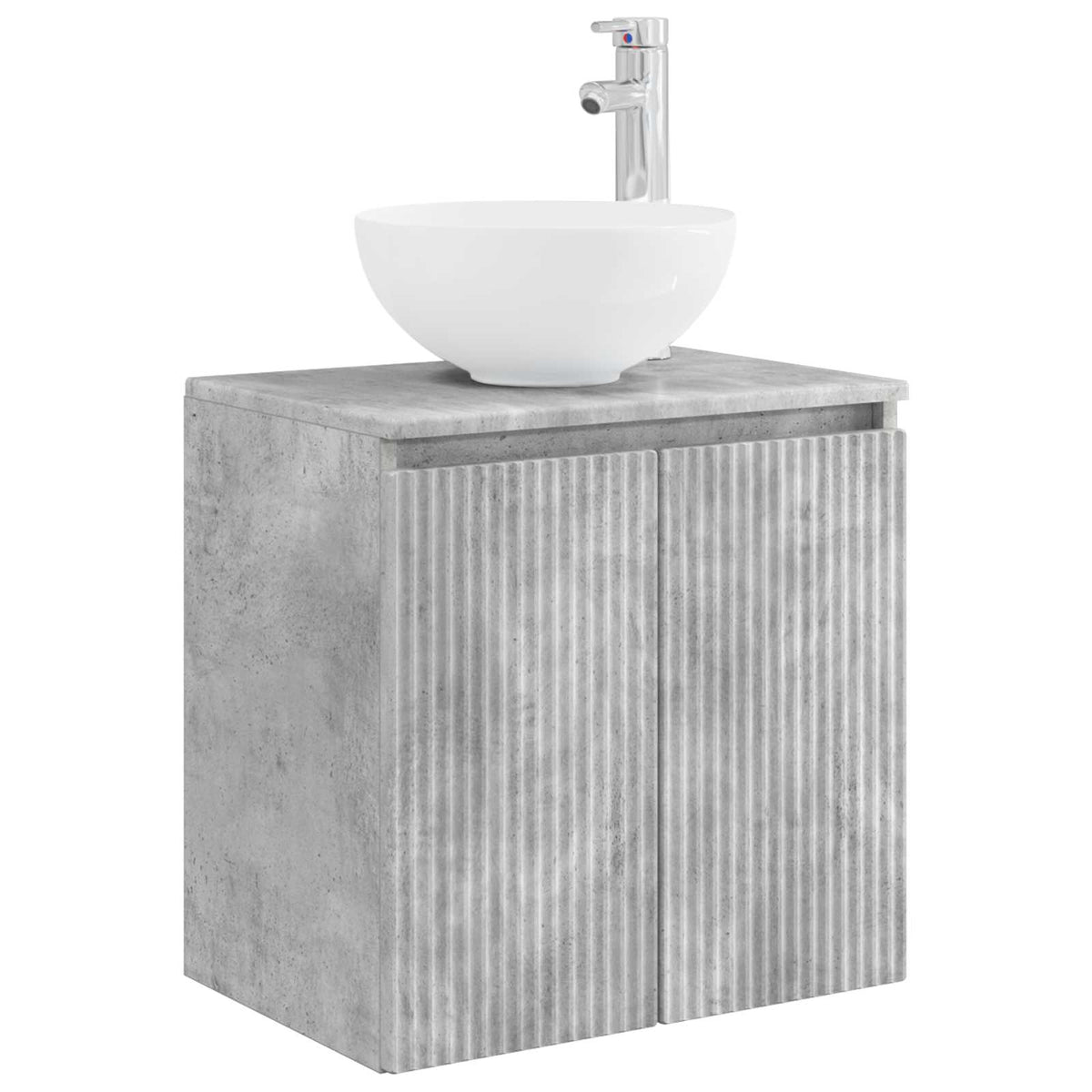 Set di mobili per il bagno 6 pz Grigio Cemento | homemem39