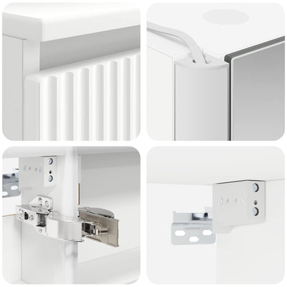 Set di mobili per il bagno 6 pz Bianco | homemem39