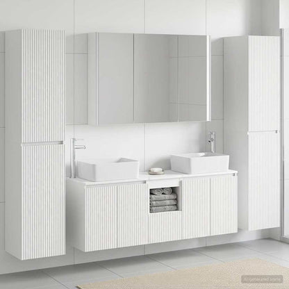 Set di mobili per il bagno 6 pz Bianco | homemem39