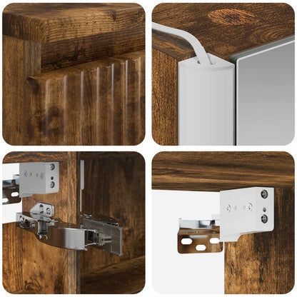 Set di mobili per il bagno 6 pz Rovere Fumo | homemem39