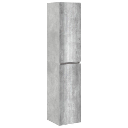 Set di mobili per il bagno 5 pz Grigio Cemento