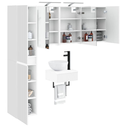 Set di mobili per il bagno 5 pz Bianco | homemem39
