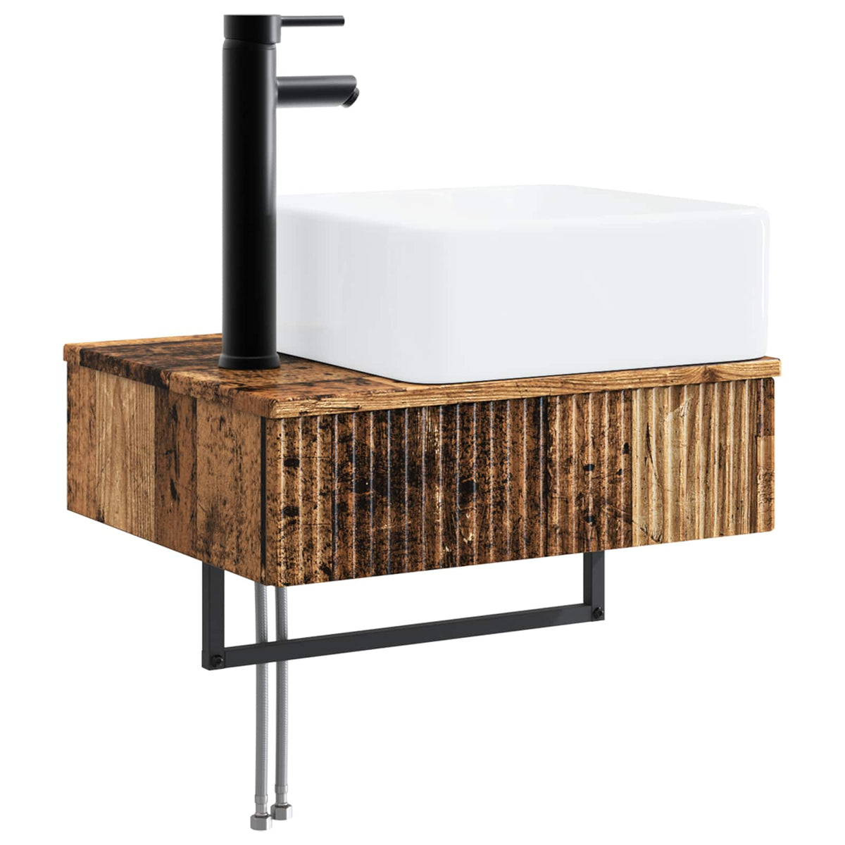 Set di mobili per il bagno 5 pz Legno antico | homemem39
