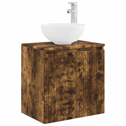 Set di Armadi da Bagno 5 pz Rovere Fumo Legno ingegnerizzato | homemem39