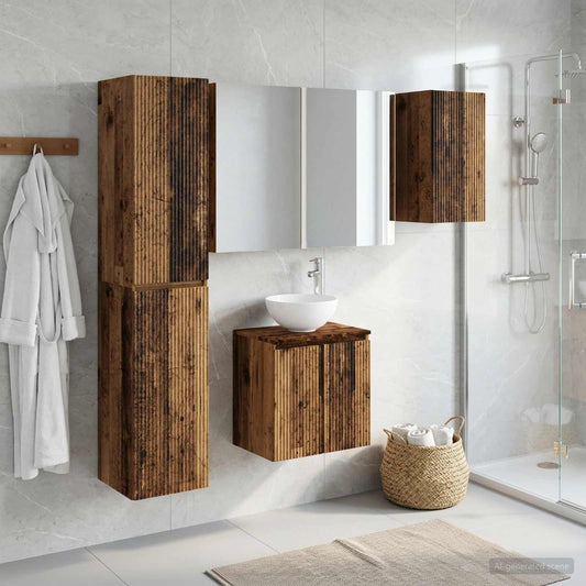 Set di Armadi da Bagno 5 pz Legno antico Legno ingegnerizzato | homemem39