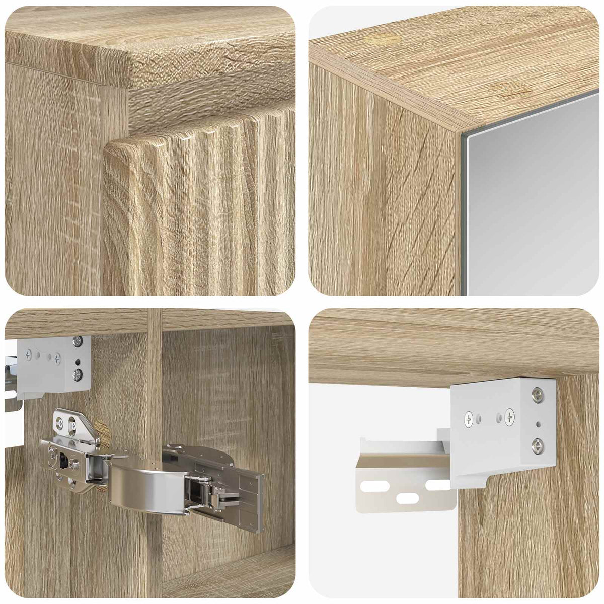 Set di Armadi da Bagno 5 pz Rovere Sonoma Legno ingegnerizzato | homemem39