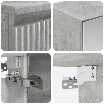 Set di Armadi da Bagno 5 pz Grigio Cemento Legno ingegnerizzato | homemem39