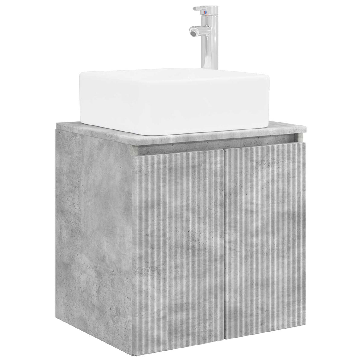 Set di Armadi da Bagno 5 pz Grigio Cemento Legno ingegnerizzato | homemem39