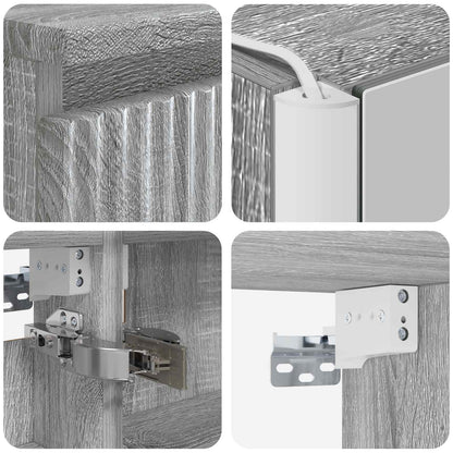 Set di Armadi da Bagno 5 pz Sonoma grigio Legno ingegnerizzato | homemem39