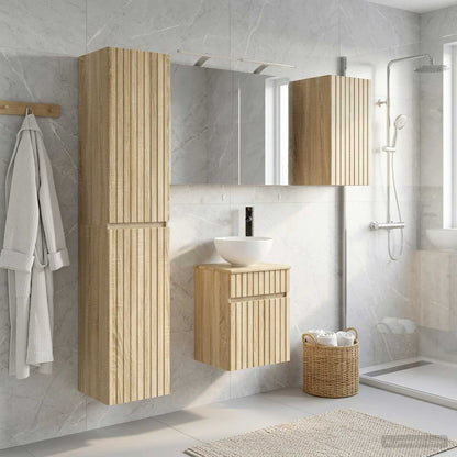 Set di Armadi da Bagno 5 pz Rovere Sonoma Legno ingegnerizzato | homemem39