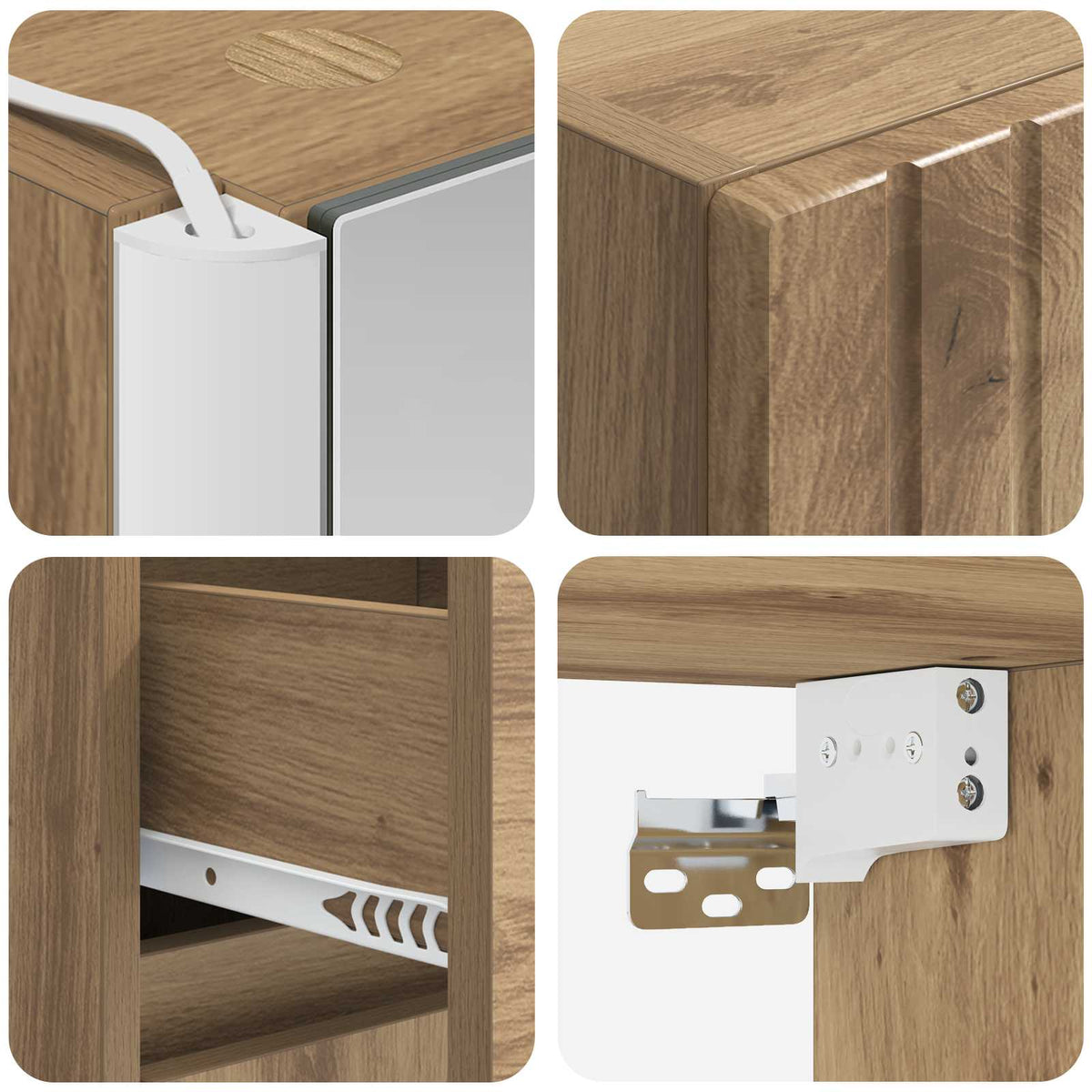 Set di Armadi da Bagno 5 pz Rovere Artigianale | homemem39