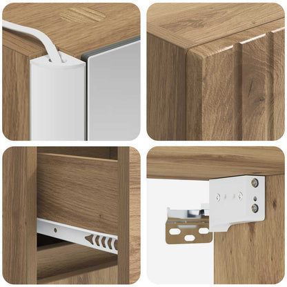 Set di Armadi da Bagno 5 pz Rovere Artigianale | homemem39