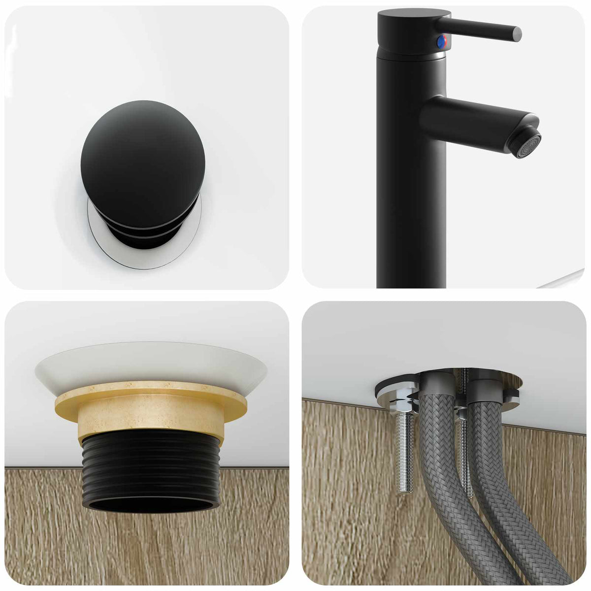 Set di Armadi da Bagno 4 pz Rovere Sonoma Legno ingegnerizzato | homemem39