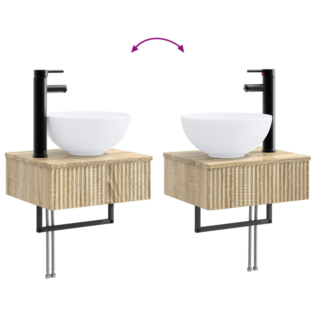 Set di Armadi da Bagno 4 pz Rovere Sonoma Legno ingegnerizzato | homemem39