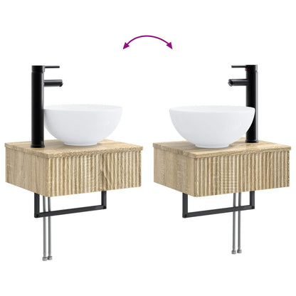 Set di Armadi da Bagno 4 pz Rovere Sonoma Legno ingegnerizzato | homemem39