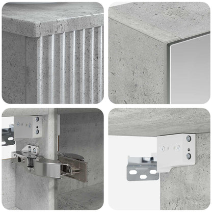 Set di Armadi da Bagno 4 pz Grigio Cemento Legno ingegnerizzato | homemem39