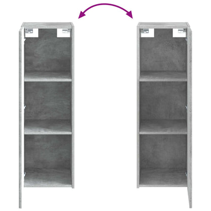 Set di Armadi da Bagno 4 pz Grigio Cemento Legno ingegnerizzato | homemem39