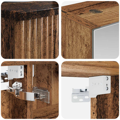 Set di Armadi da Bagno 4 pz Legno antico Legno ingegnerizzato | homemem39