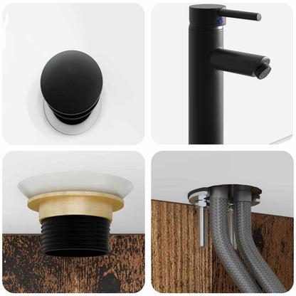 Set di Armadi da Bagno 4 pz Legno antico Legno ingegnerizzato | homemem39