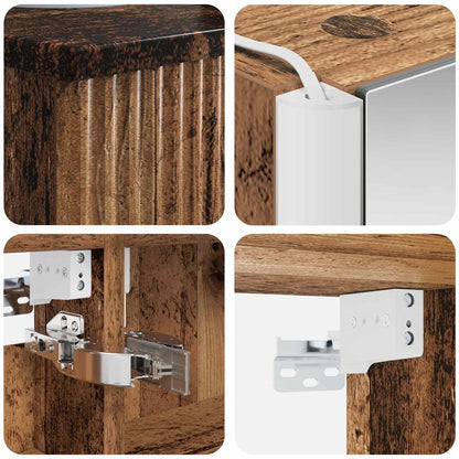 Set di Armadi da Bagno 4 pz Legno antico Legno ingegnerizzato | homemem39