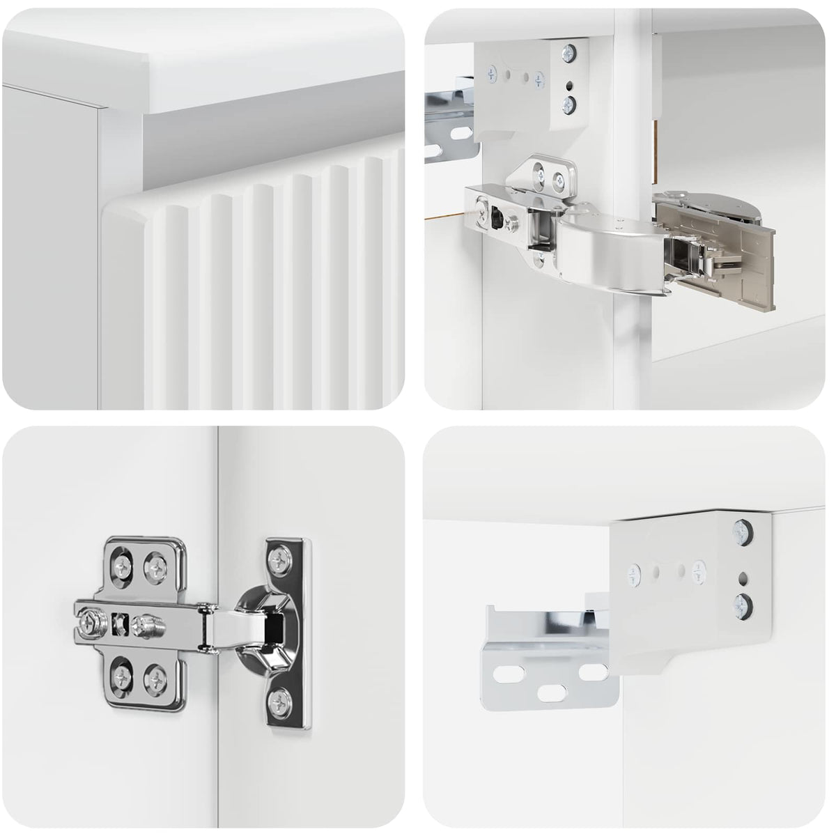 Set di mobili per il bagno 4 pz Bianco | homemem39
