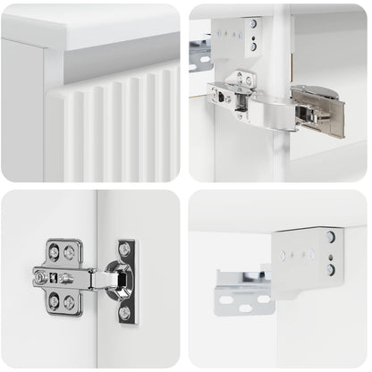 Set di mobili per il bagno 4 pz Bianco | homemem39