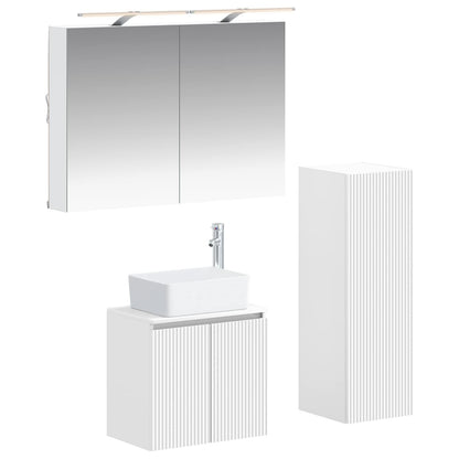 Set di mobili per il bagno 4 pz Bianco
