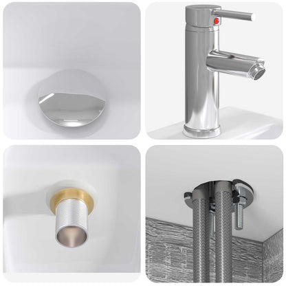 Set di mobili per il bagno 4 pz Sonoma grigio | homemem39