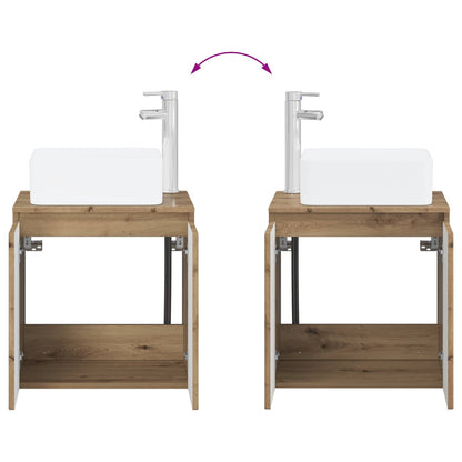 Set di mobili per il bagno 4 pz Rovere Artigianale | homemem39