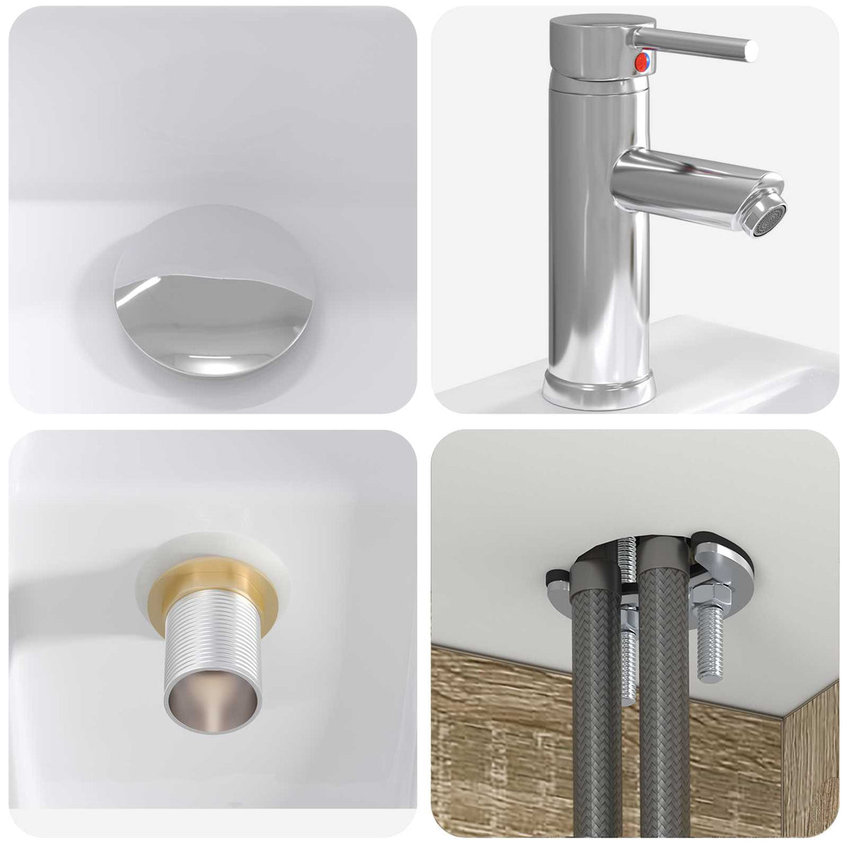 Set di mobili per il bagno 4 pz Rovere Sonoma | homemem39