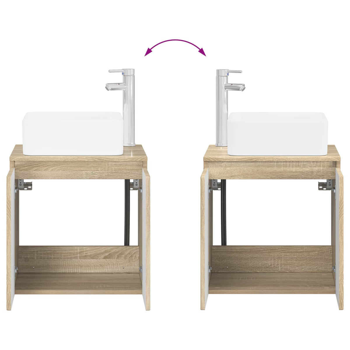 Set di mobili per il bagno 4 pz Rovere Sonoma | homemem39