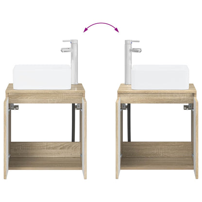 Set di mobili per il bagno 4 pz Rovere Sonoma | homemem39