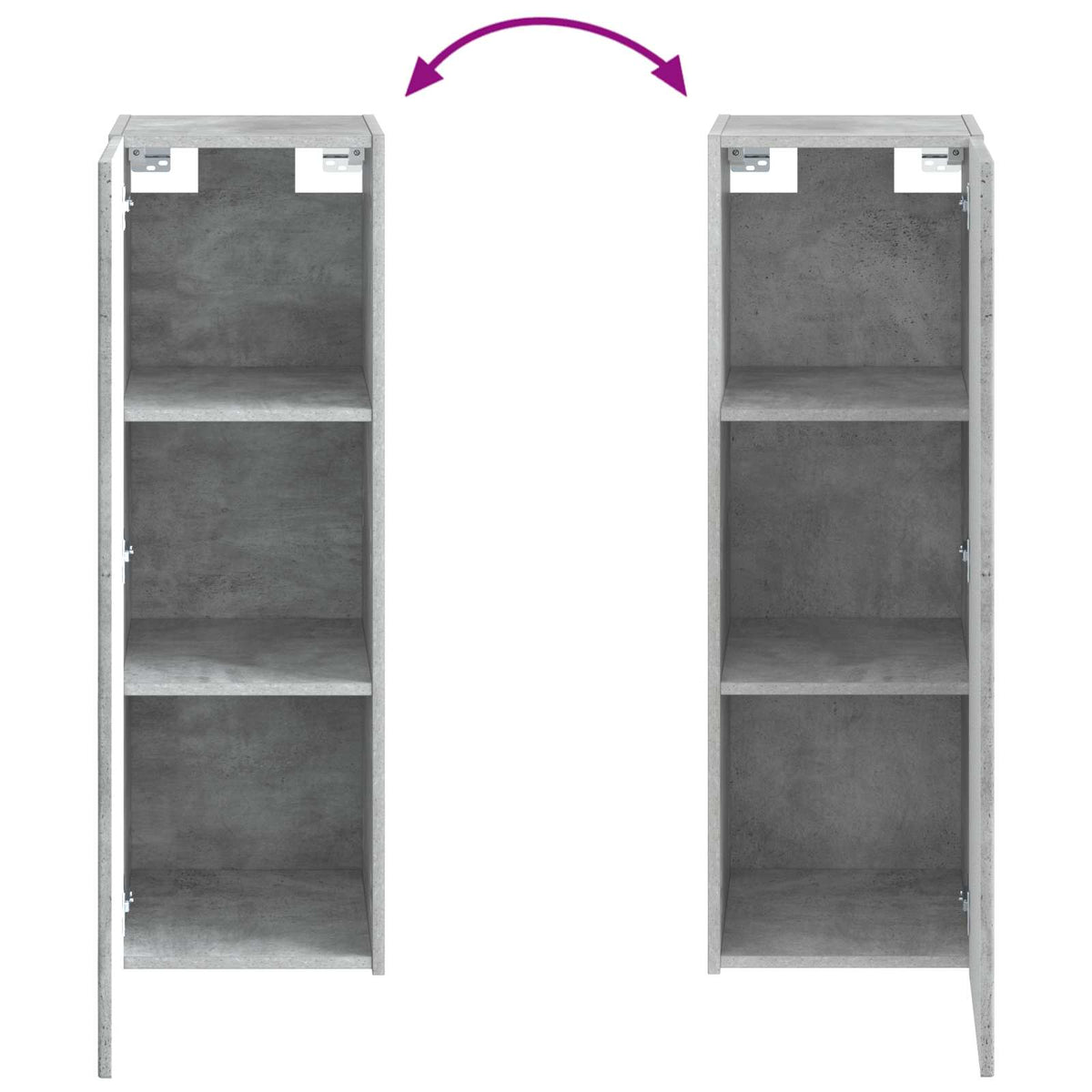 Set di mobili per il bagno 4 pz Grigio Cemento | homemem39