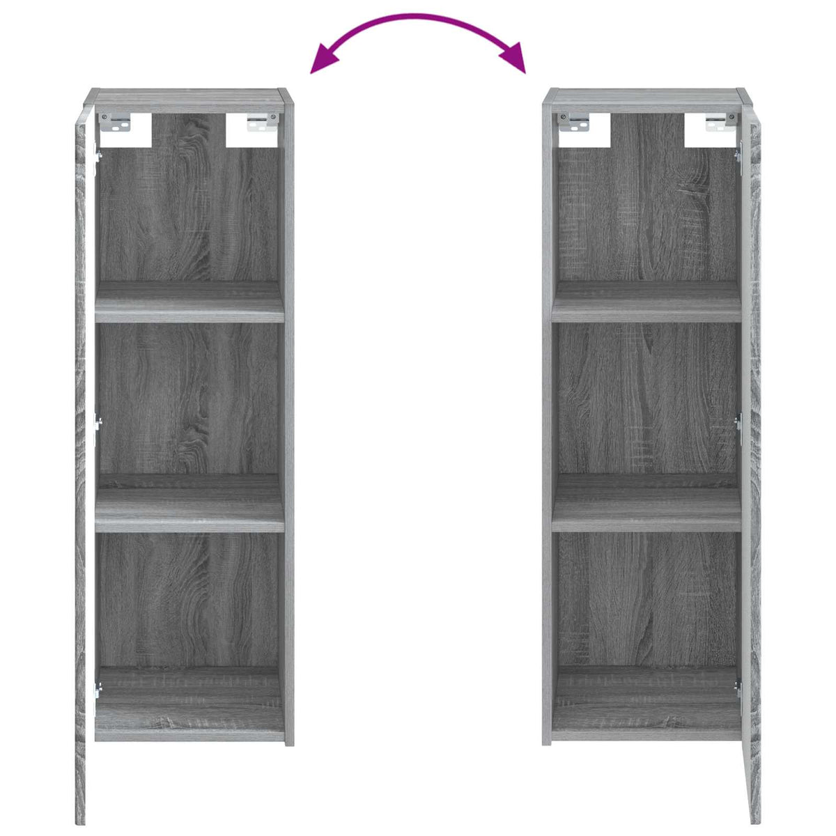 Set di mobili per il bagno 4 pz Sonoma grigio | homemem39