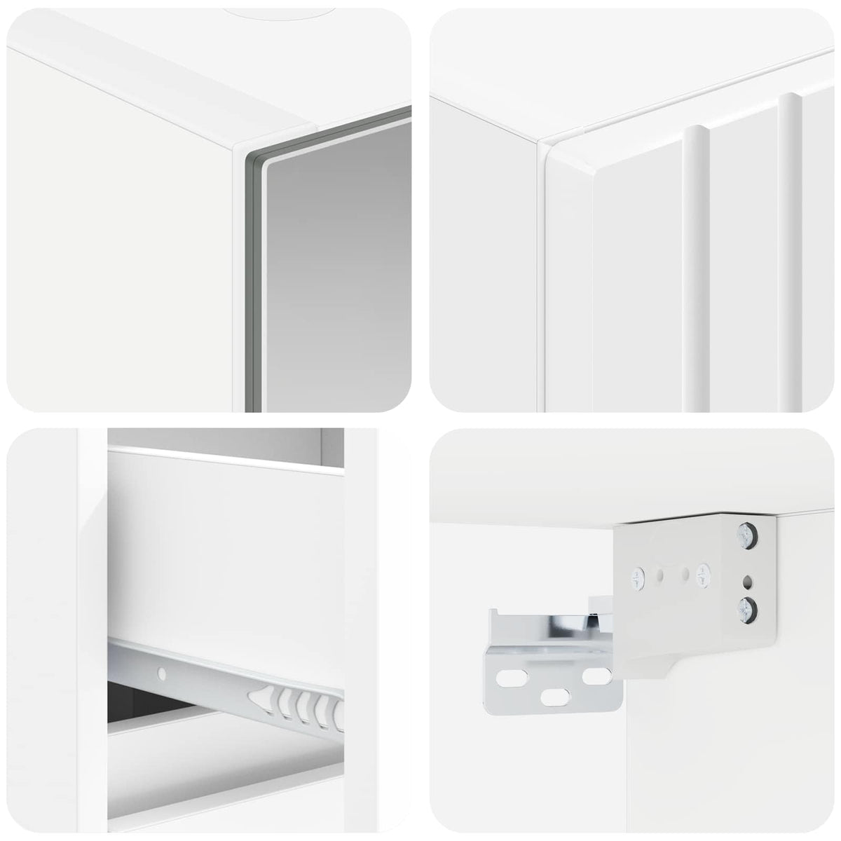 Set di mobili per il bagno 4 pz Bianco | homemem39